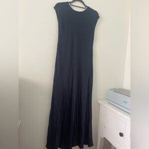 Ralph Lauren Blue Maxi Sheath Dress Scoop Neck